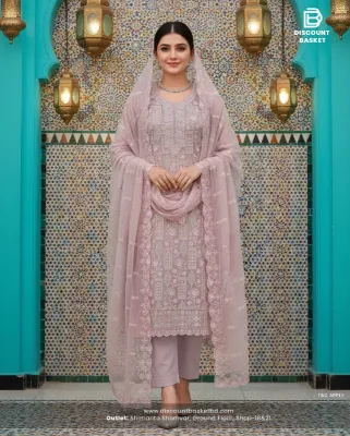 Chiffon Georgette Embroidered Party Dress